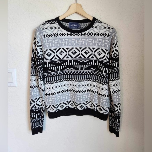 Topman Fair Isle Men's Sweater Size Small - Picture 1 of 6